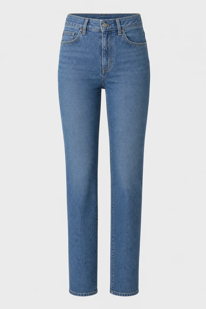 Jeans rectos en azul medio