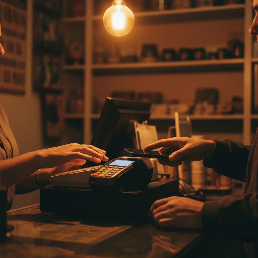 Cajera aplicando puntos del monedero en POS SACS al pagar