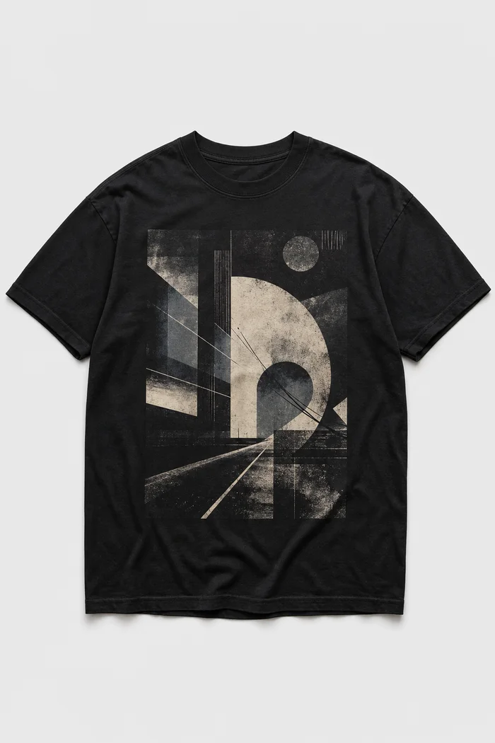 Playera negra del tour con gráfica al frente