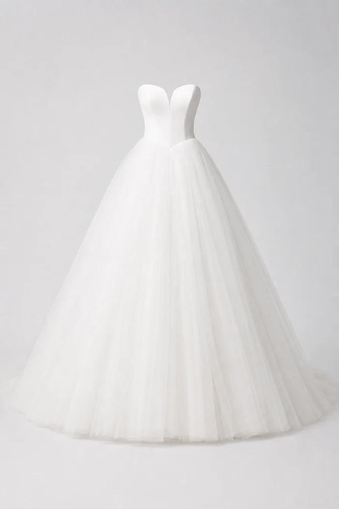 Vestido de novia corte princesa