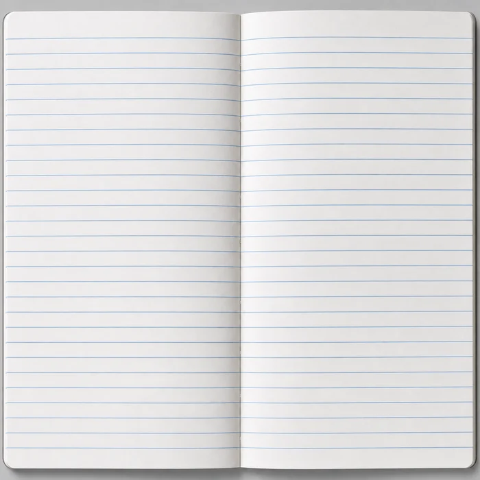 Cuaderno abierto de raya