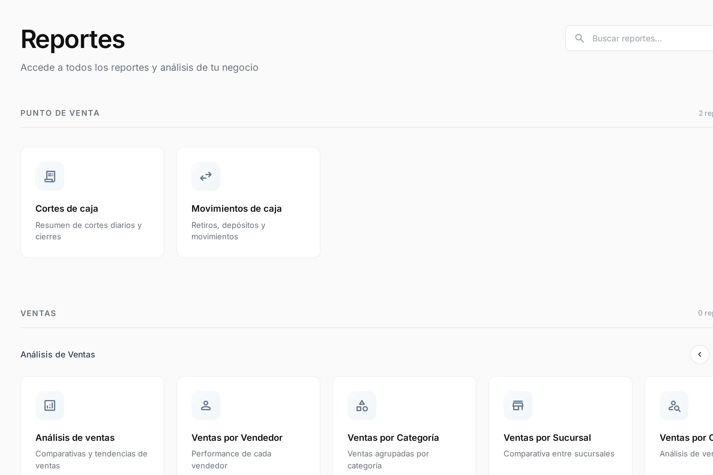 Dashboard principal de SACS mostrando KPIs, ventas por hora y tabs de actualizaciones